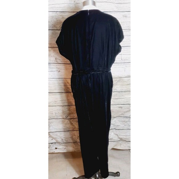 Gap Black Velvet V-Neck JUMPSUIT Size 16 - Picture 6 of 9